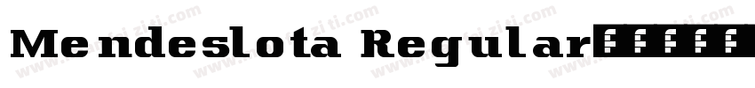 Mendeslota Regular字体转换